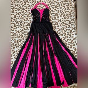 Black and hot pink 2 piece lyrical dress
